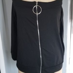 Off shoulder sweater blouse